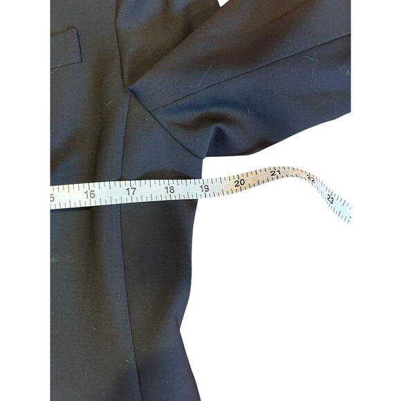 TALBOTS Black 3 Button Corpcore Wool Stretch Business Casual Blazer Size 10 - Picture 6 of 7